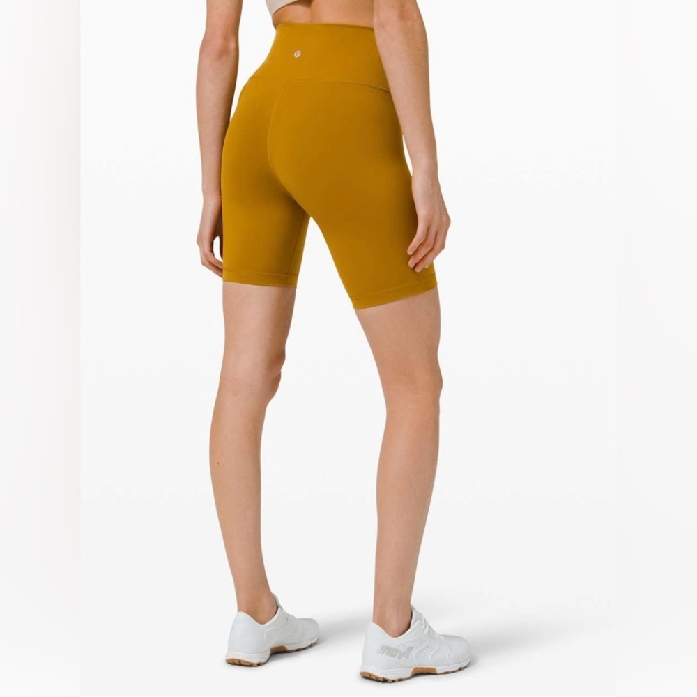 Lululemon Wunder Train High Rise Short 8" in Gold Spice